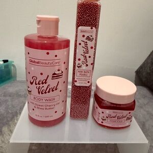 Global Beauty Care Red Velvet Body Wash 10oz W Sweet Cherry Oil/Shae Butter-NEW